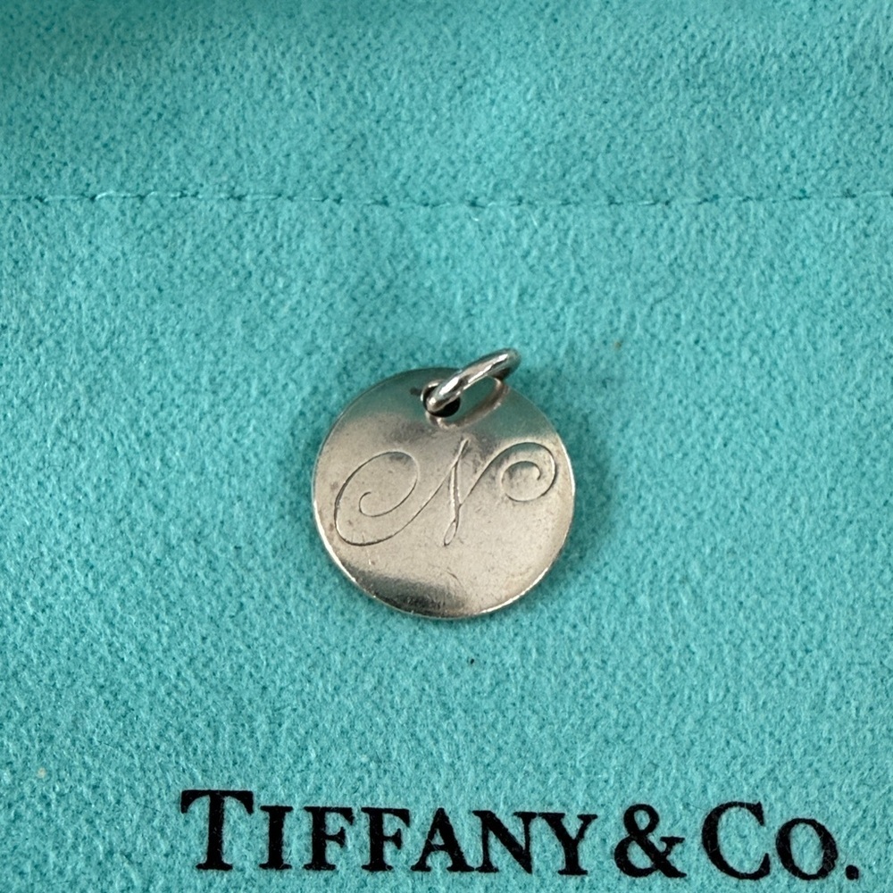 Tiffany & Co. Silver N Notes Alphabet Charm
